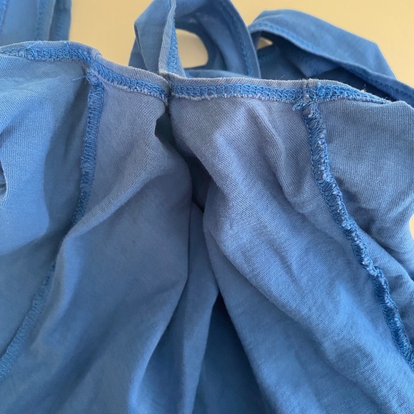 Three Dots I Anthro I Blue Ruffle-Top Tank Top - Picture 12 of 12